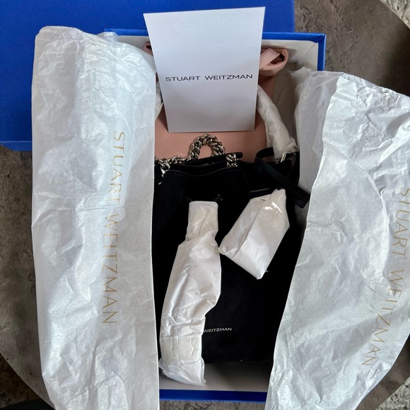 STUART WEITZMAN Mini Rae Suede Bucket Bag - Picture 9 of 11